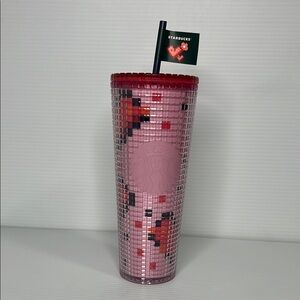 Starbucks Mosaic Pink Tumbler with Straw